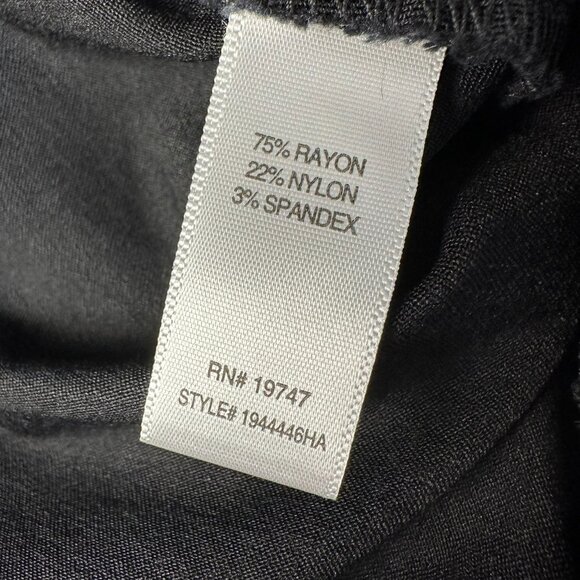 Counterparts Women's Pull On Stretch Straight Leg Ankle Pants, Size 12, Black - Picture 9 of 10